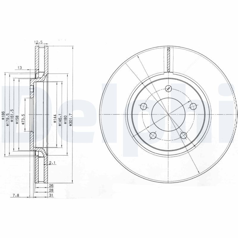 Тормозной диск DELPHI BG3716