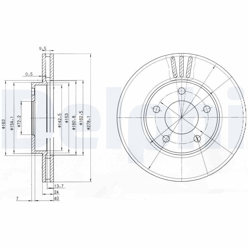 Тормозной диск DELPHI BG3792