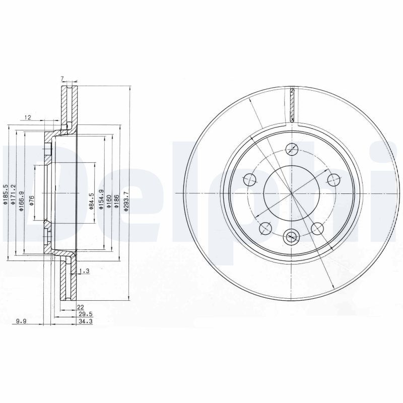 Тормозной диск DELPHI BG3893