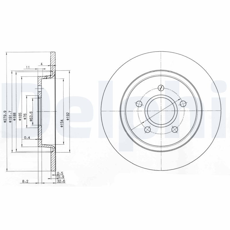 Тормозной диск DELPHI BG3897C