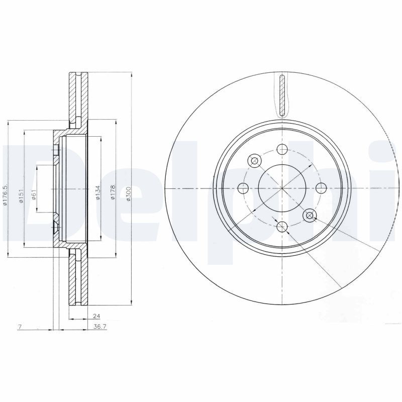 Тормозной диск DELPHI BG3929