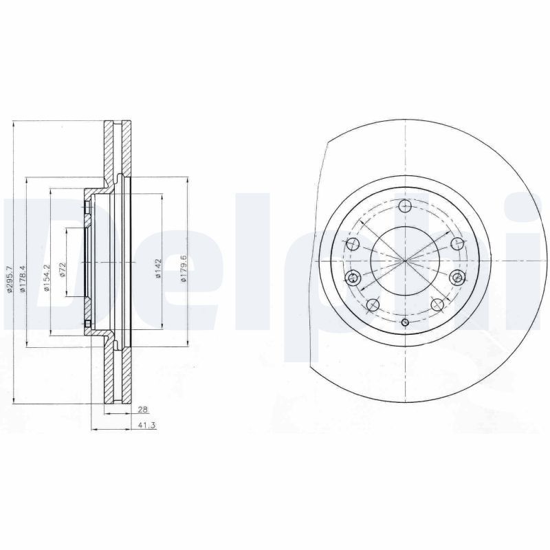 Тормозной диск DELPHI BG4256