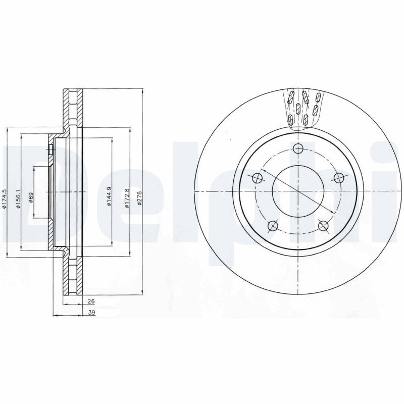 Тормозной диск DELPHI BG4258