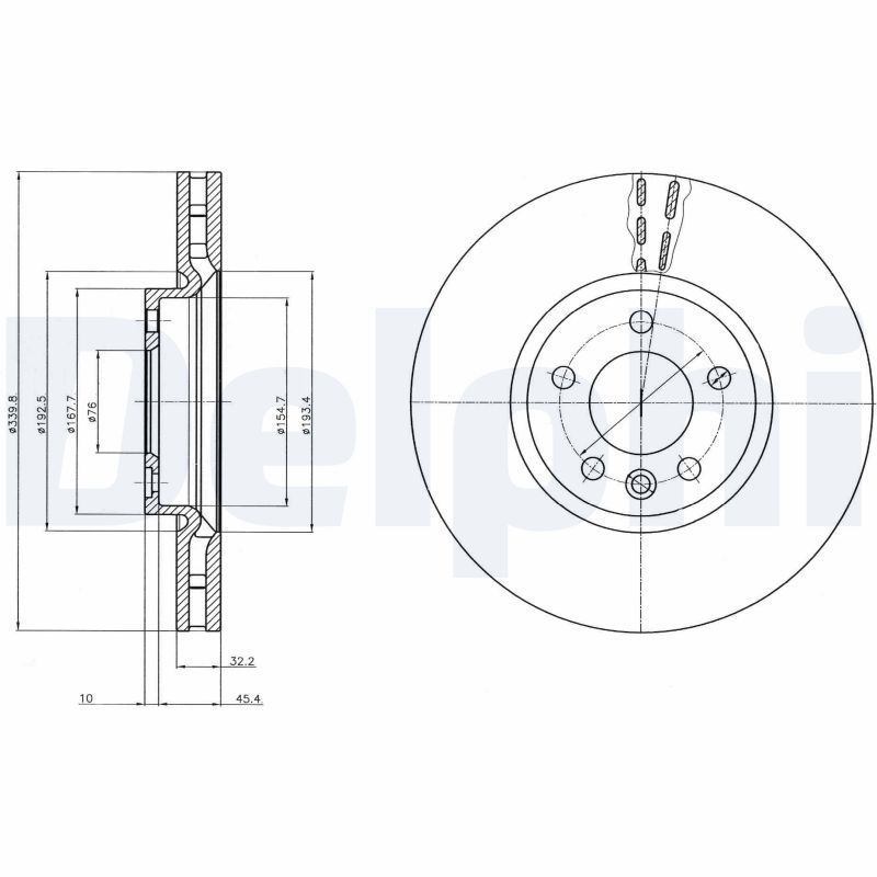 Тормозной диск DELPHI BG9106