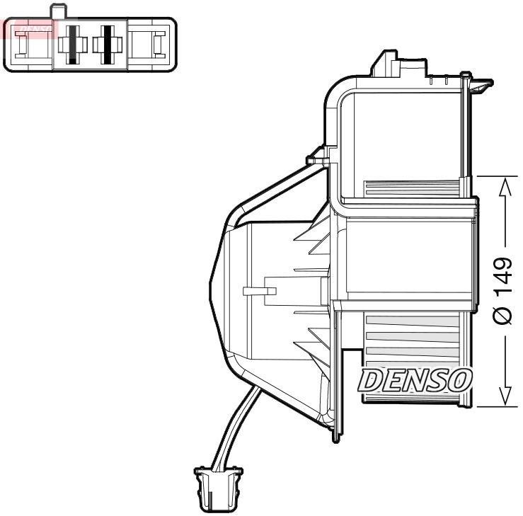 Вентилятор салона DENSO DEA05007