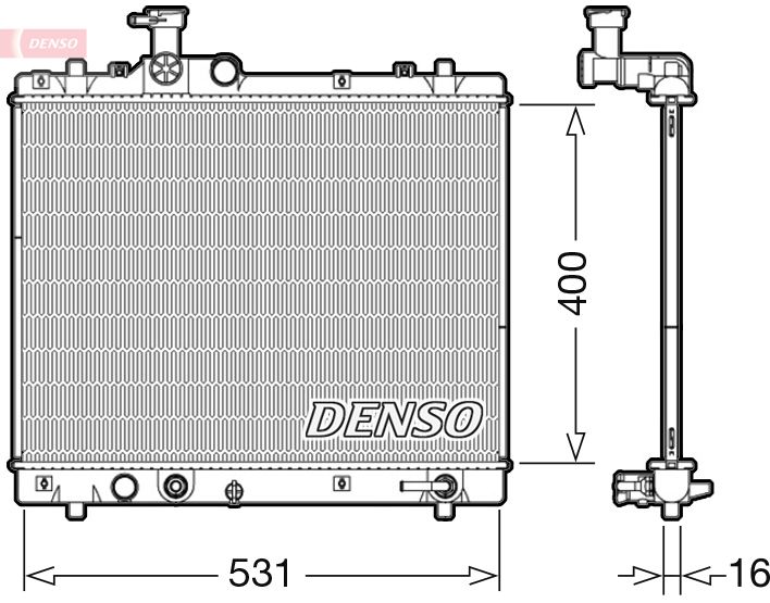 Радиатор, охлаждение двигателя DENSO DRM47035