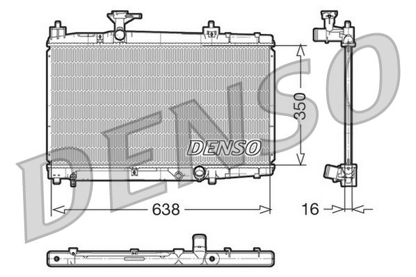 Радиатор, охлаждение двигателя DENSO DRM50007