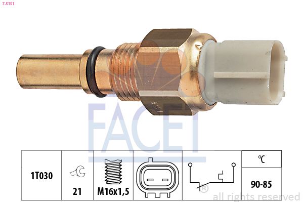 Термовыключатель, вентилятор радиатора FACET 75151