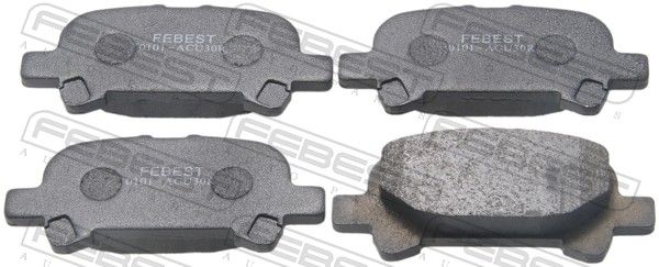 Комплект тормозных колодок, дисковый тормоз FEBEST 0101ACV30R