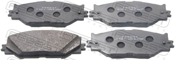 Комплект тормозных колодок, дисковый тормоз FEBEST 0101GSE20F