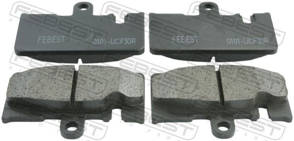 Комплект тормозных колодок, дисковый тормоз FEBEST 0101UCF30R