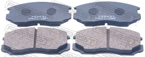 Комплект тормозных колодок, дисковый тормоз FEBEST 0401CBF
