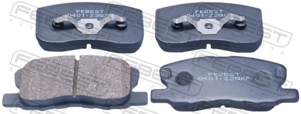 Комплект тормозных колодок, дисковый тормоз FEBEST 0401Z39AF