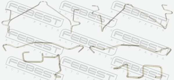 Комплектующие, колодки дискового тормоза FEBEST 0403K94WF