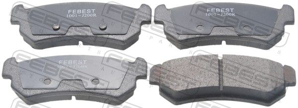 Комплект тормозных колодок, дисковый тормоз FEBEST 1001J200R