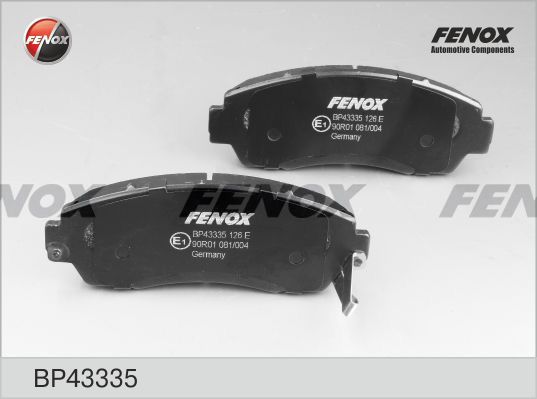 Комплект тормозных колодок, дисковый тормоз FENOX BP43335