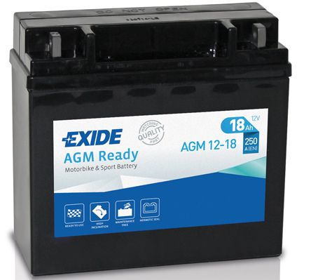Стартерная аккумуляторная батарея EXIDE AGM1218