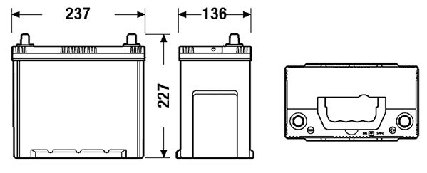 Стартерная аккумуляторная батарея EXIDE EA456