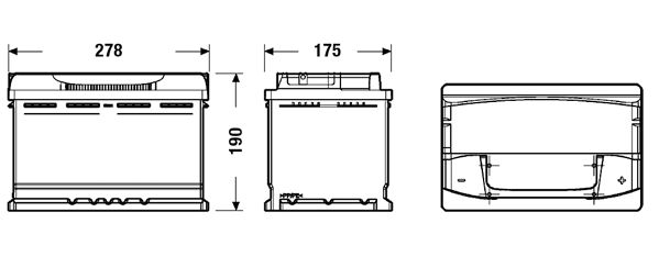 Стартерная аккумуляторная батарея EXIDE EA770