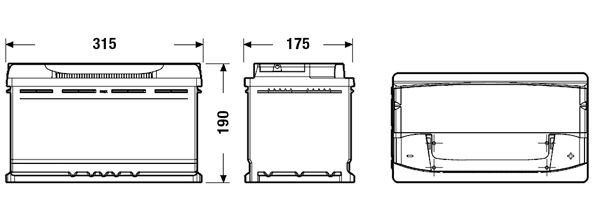 Стартерная аккумуляторная батарея EXIDE EA900