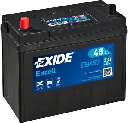 Стартерная аккумуляторная батарея EXIDE EB457