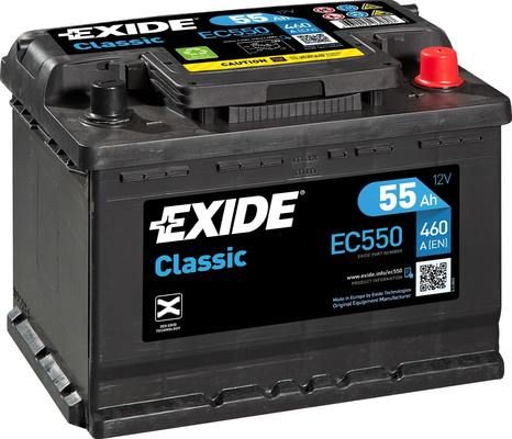 Стартерная аккумуляторная батарея EXIDE EC550