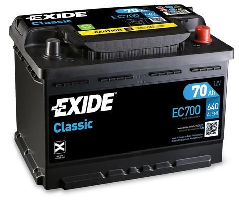 Стартерная аккумуляторная батарея EXIDE EC700