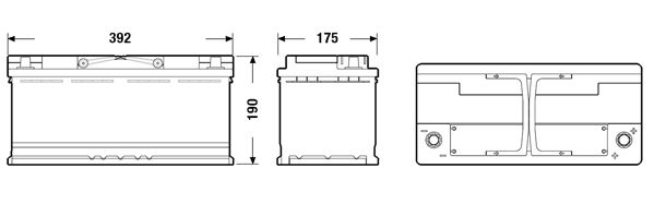 Стартерная аккумуляторная батарея EXIDE EK1050