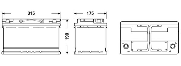 Стартерная аккумуляторная батарея EXIDE EK800
