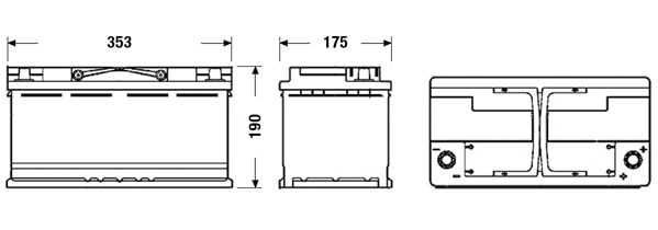 Стартерная аккумуляторная батарея EXIDE EK960