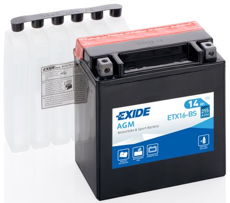 Стартерная аккумуляторная батарея EXIDE ETX16BS