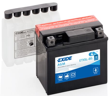 Стартерная аккумуляторная батарея EXIDE ETX5LBS