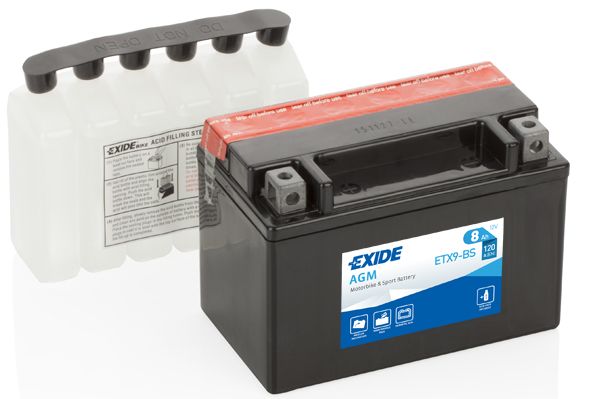Стартерная аккумуляторная батарея EXIDE ETX9BS