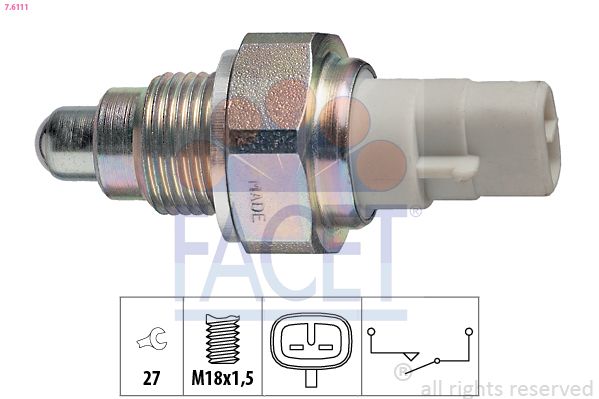 Выключатель, фара заднего хода FACET 76111