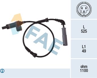 Датчик, частота вращения колеса FAE 78018