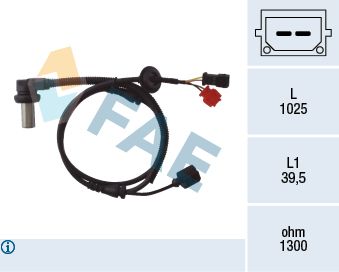 Датчик, частота вращения колеса FAE 78063