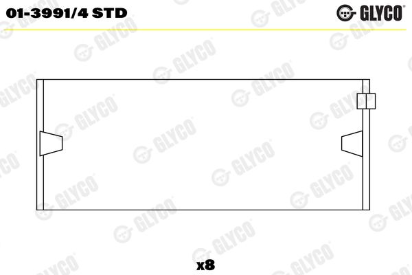 Шатунный подшипник GLYCO 0139914STD