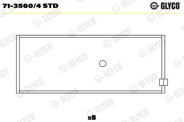 Шатунный подшипник GLYCO 7135604STD