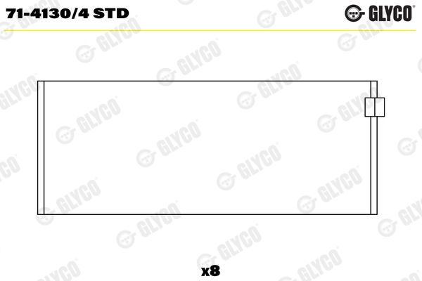 Шатунный подшипник GLYCO 7141304STD