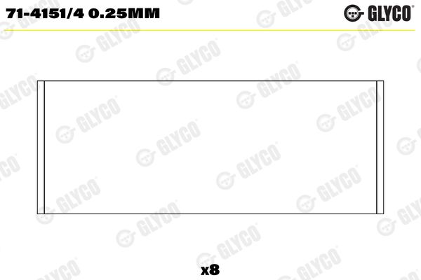 Шатунный подшипник GLYCO 7141514025MM