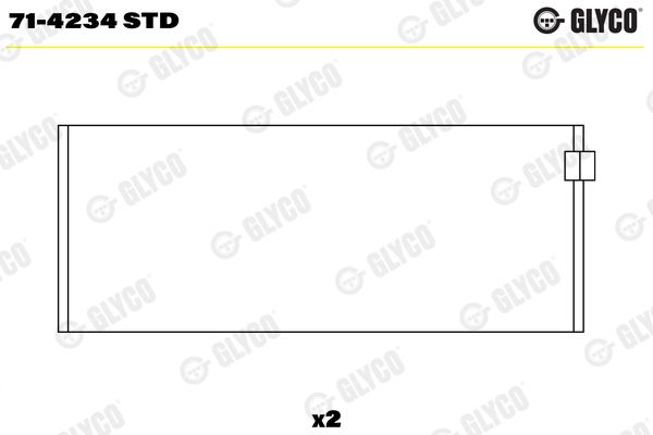 Шатунный подшипник GLYCO 714234STD
