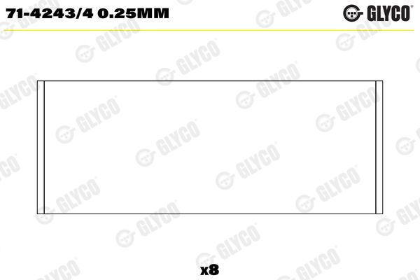 Шатунный подшипник GLYCO 7142434025MM