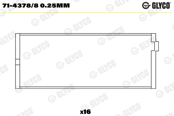 Шатунный подшипник GLYCO 7143788025MM
