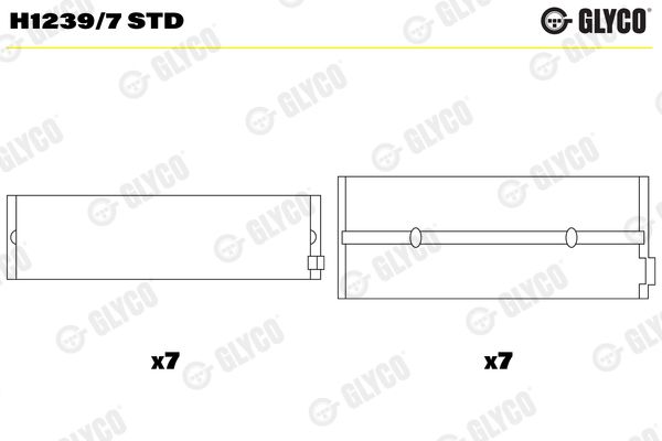 Подшипник коленвала GLYCO H12397STD
