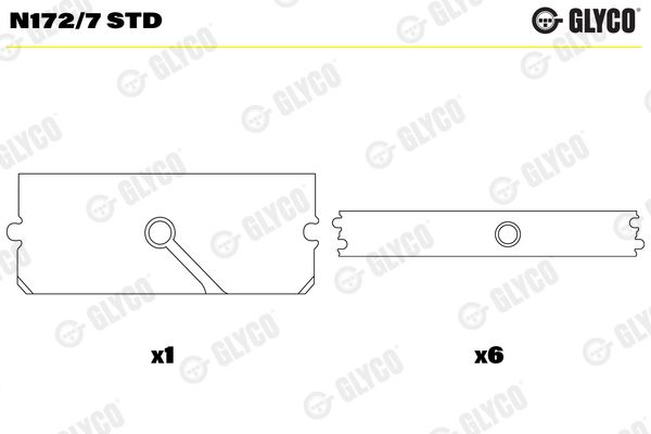 Подшипник распредвала GLYCO N1727STD