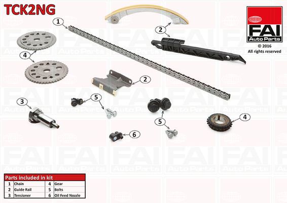 Комплект цели привода распредвала FAI AutoParts TCK2NG