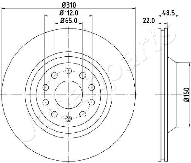 Тормозной диск JAPANPARTS DP0903