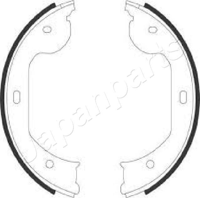 Комплект тормозных колодок, стояночная тормозная система JAPANPARTS GF0104AF