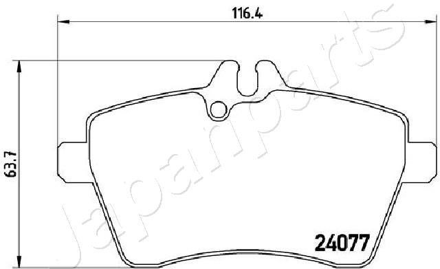 Комплект тормозных колодок, дисковый тормоз JAPANPARTS PA0502AF