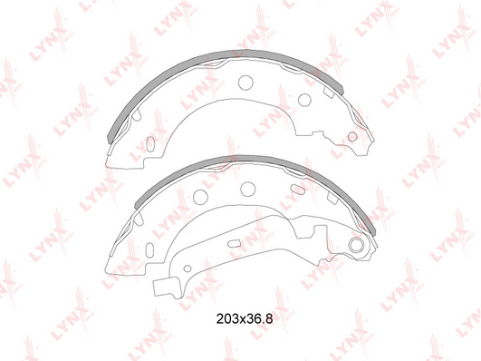 Комплект тормозных колодок LYNX BS6302